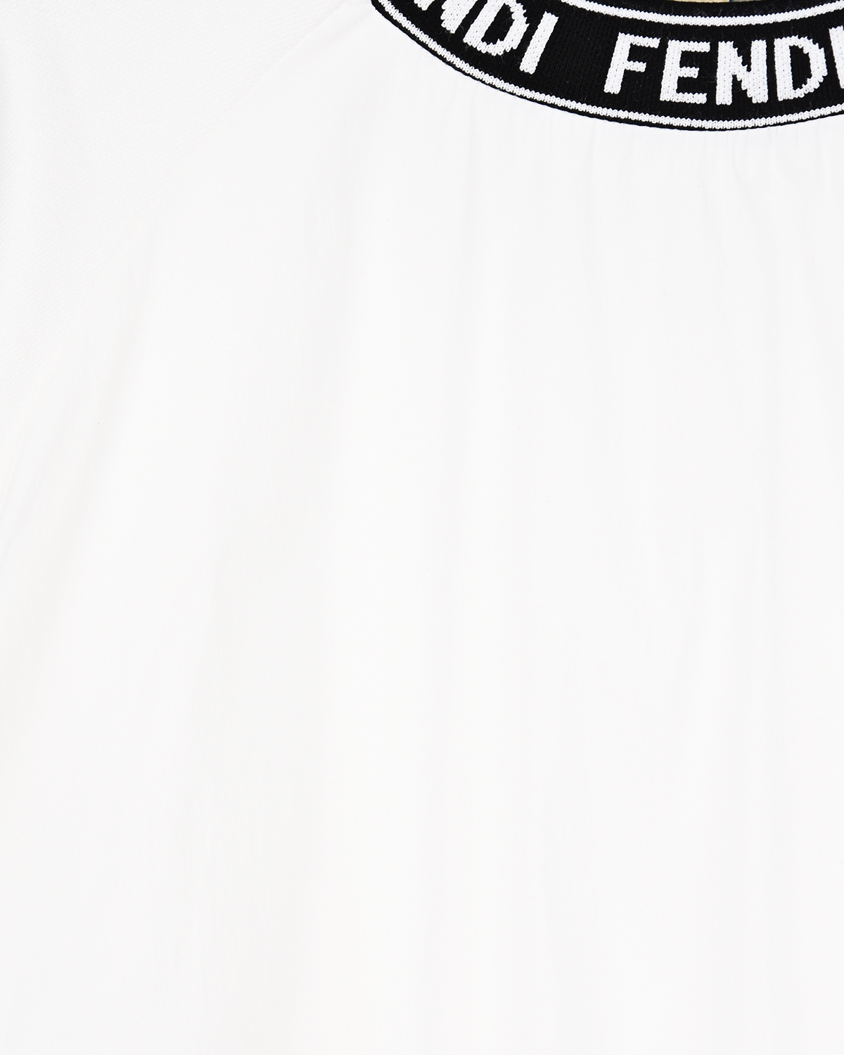 Белый топ с длинными рукавами Fendi детский, размер 140 - фото 3