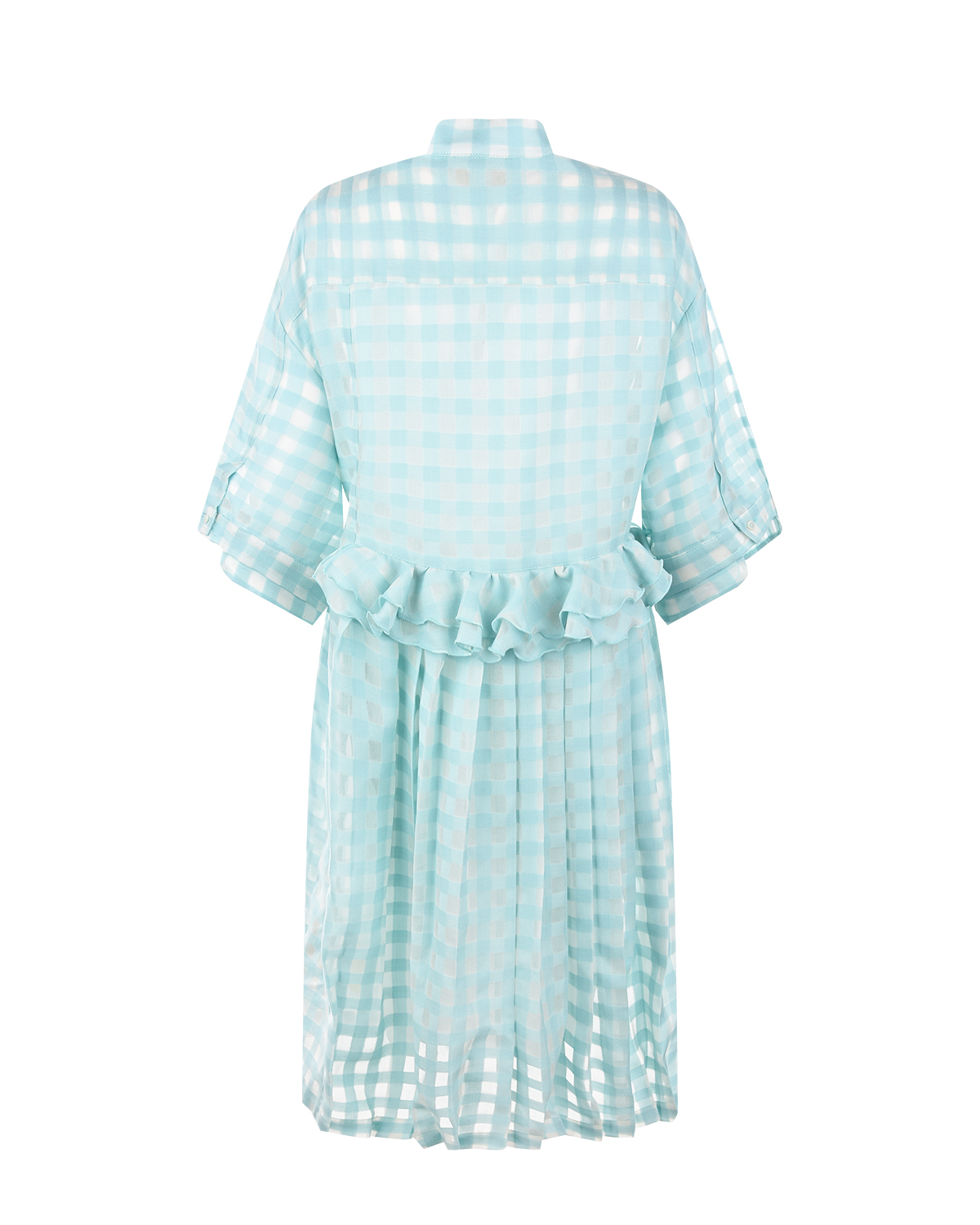 Платье в клетку с рюшами Fendi детское, размер 128, цвет нет цвета - фото 2