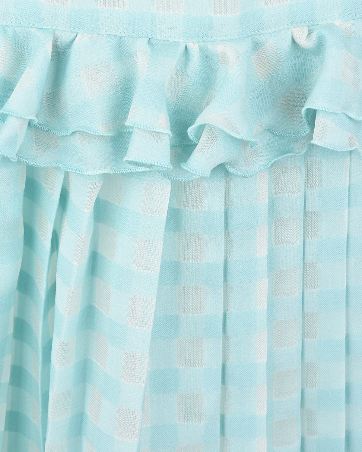 Платье в клетку с рюшами Fendi детское, размер 128, цвет нет цвета - фото 4