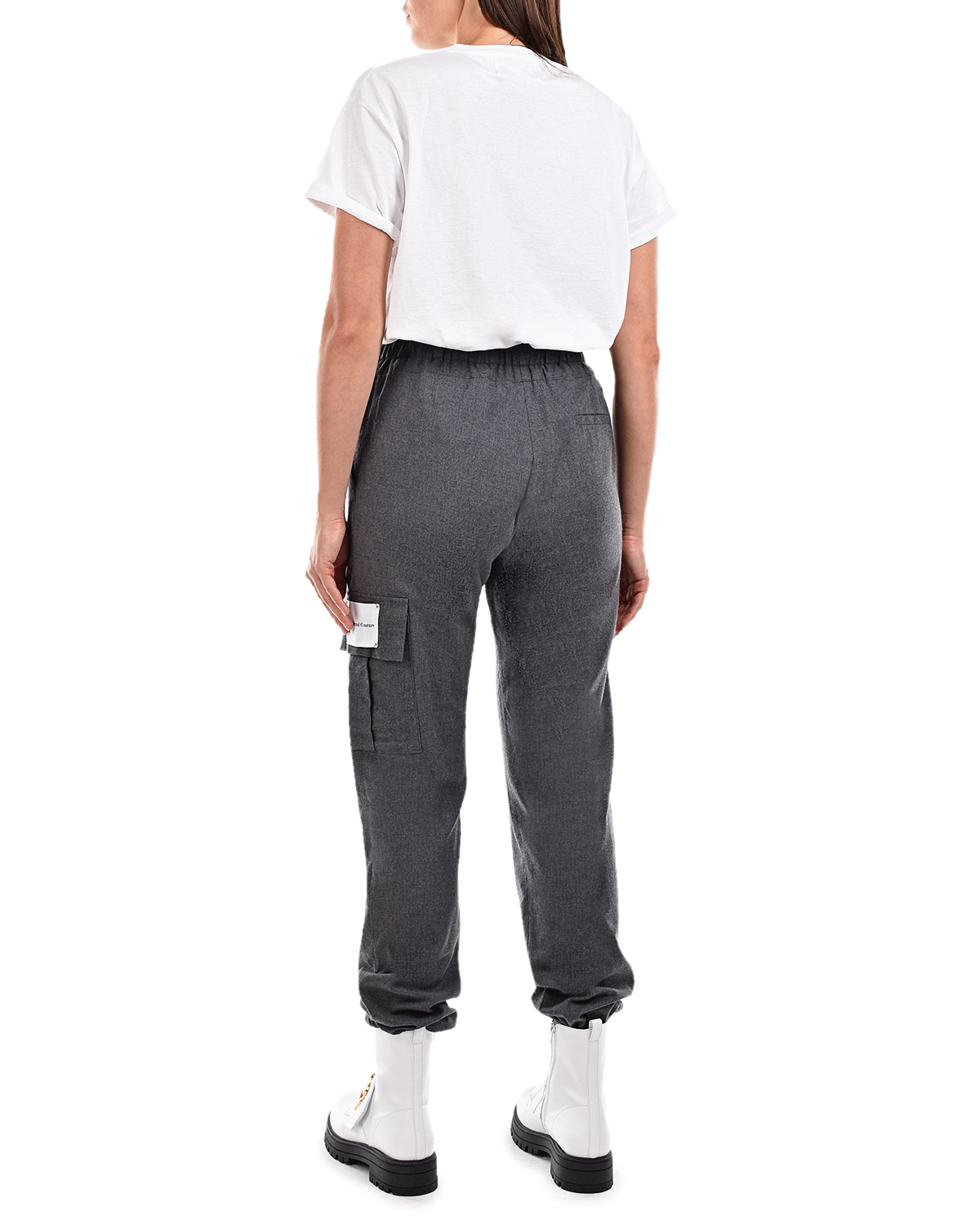 Серые брюки с карманом карго Forte dei Marmi Couture, размер 44, цвет серый - фото 4