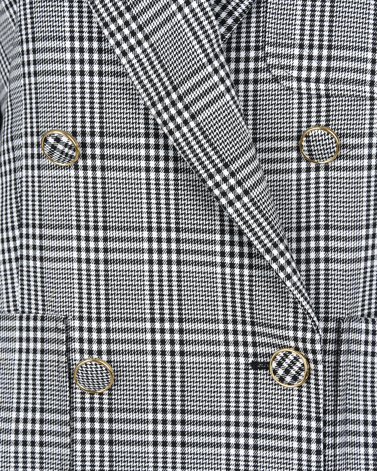 Клетчатый жакет с отделкой стразами Forte dei Marmi Couture, размер 48, цвет серый - фото 7