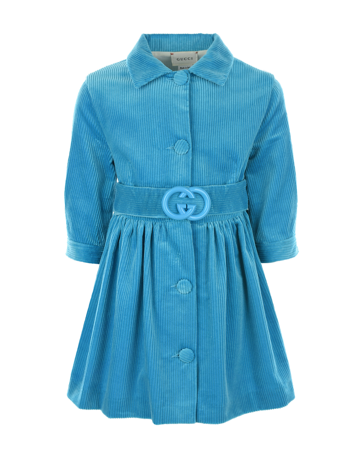 Вельветовое платье с поясом GUCCI детское, размер 104, цвет нет цвета - фото 1