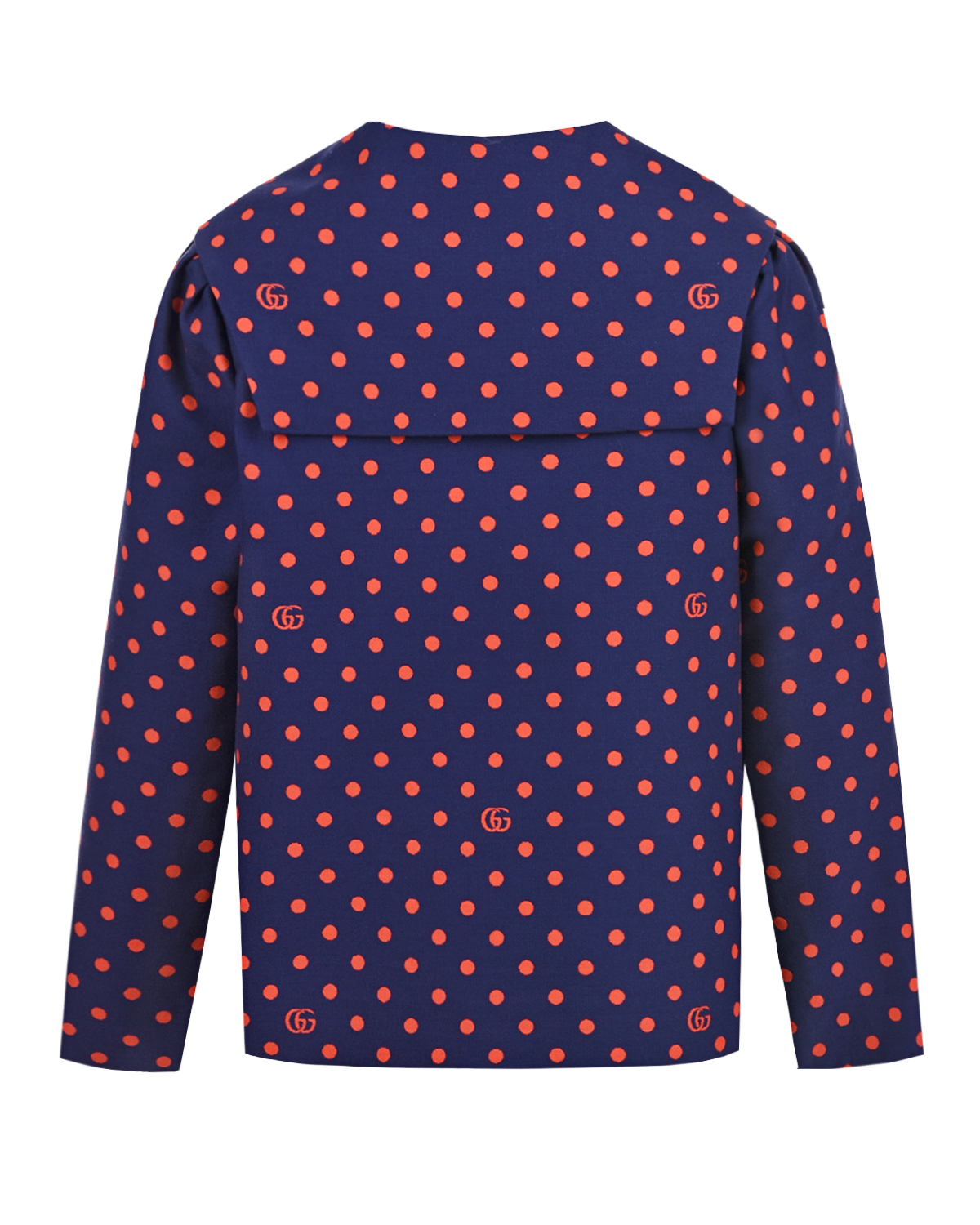 Синий пиджак в красный горох GUCCI детский, размер 128, цвет мультиколор - фото 3