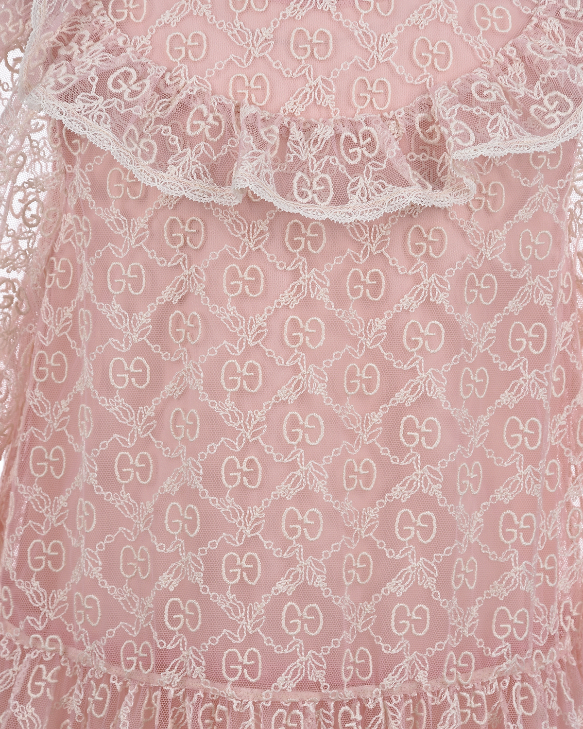 Розовое платье с вышивкой GG GUCCI детское, размер 104, цвет розовый - фото 3