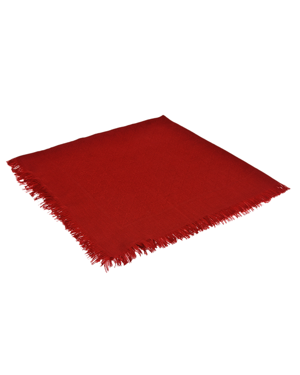 Красный платок из шерсти с бахромой GUCCI детский, размер unica