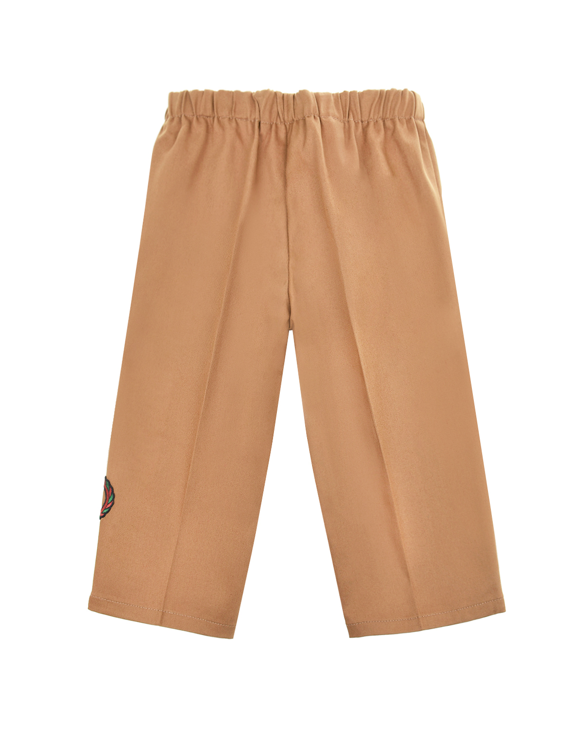 Прямые брюки с вышитым лампасом GUCCI детские, размер 92, цвет бежевый - фото 2
