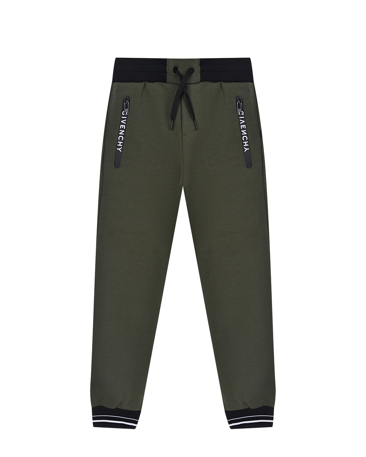 Спортивные брюки с логотипом на карманах Givenchy детские, размер 104, цвет хаки - фото 1
