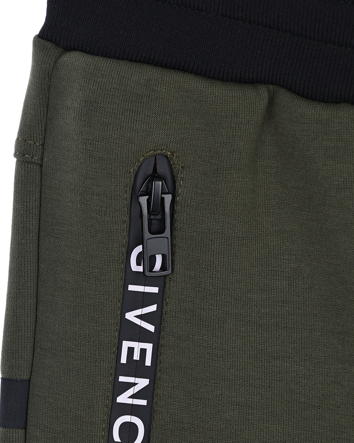 Спортивные брюки с логотипом на карманах Givenchy детские, размер 104, цвет хаки - фото 3