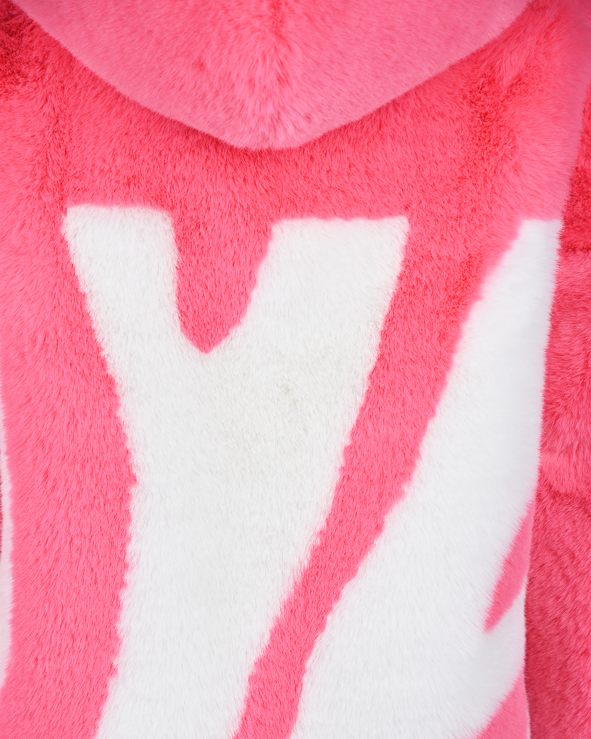 Розовая шуба из эко-меха Glox детская, размер 128, цвет розовый - фото 6