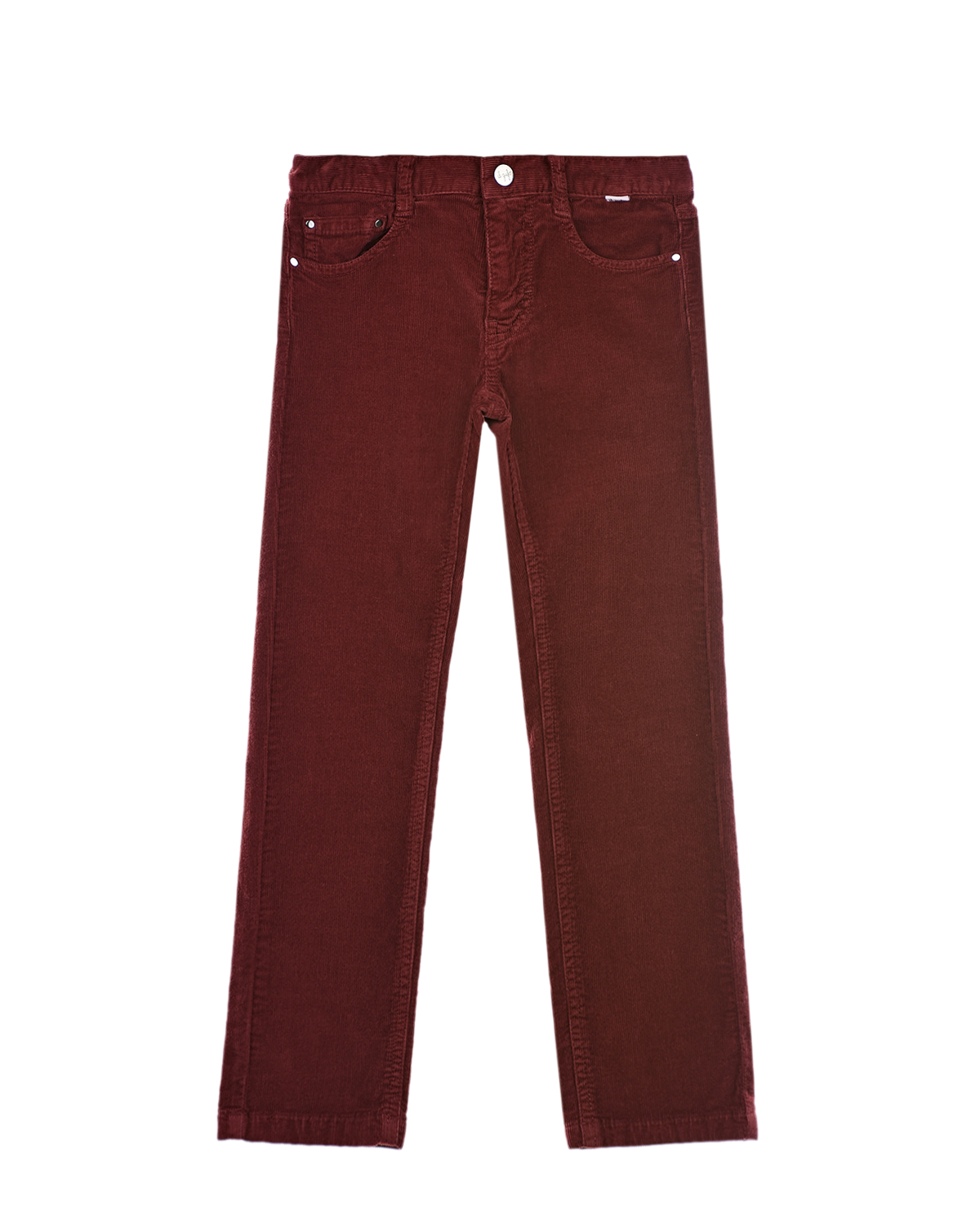 Бордовые брюки из вельвета IL Gufo детские, размер 104, цвет бордовый - фото 1