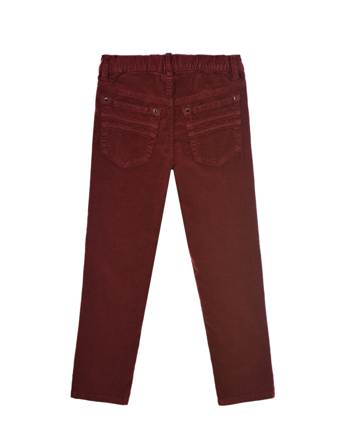 Бордовые брюки из вельвета IL Gufo детские, размер 104, цвет бордовый - фото 2