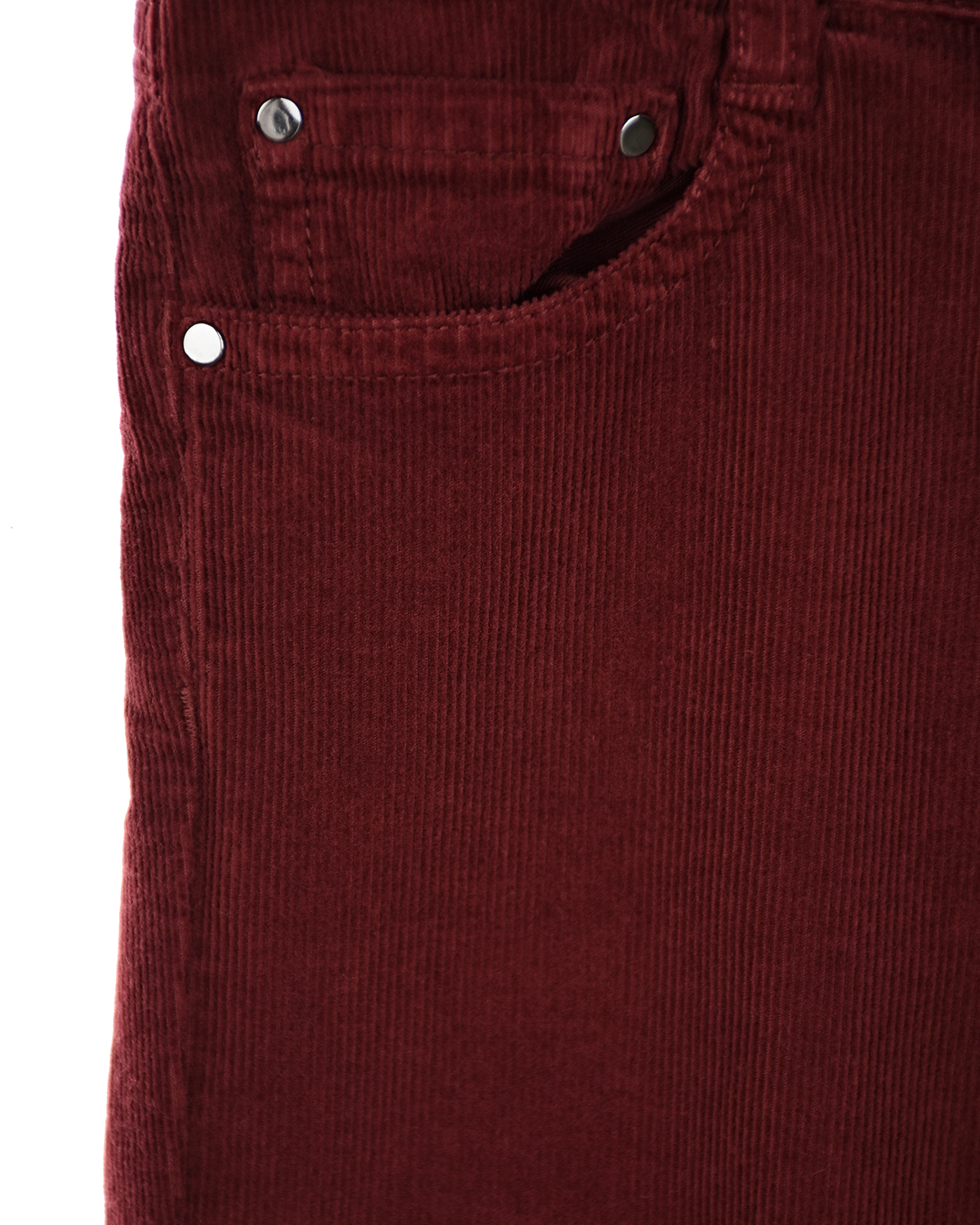 Бордовые брюки из вельвета IL Gufo детские, размер 104, цвет бордовый - фото 3