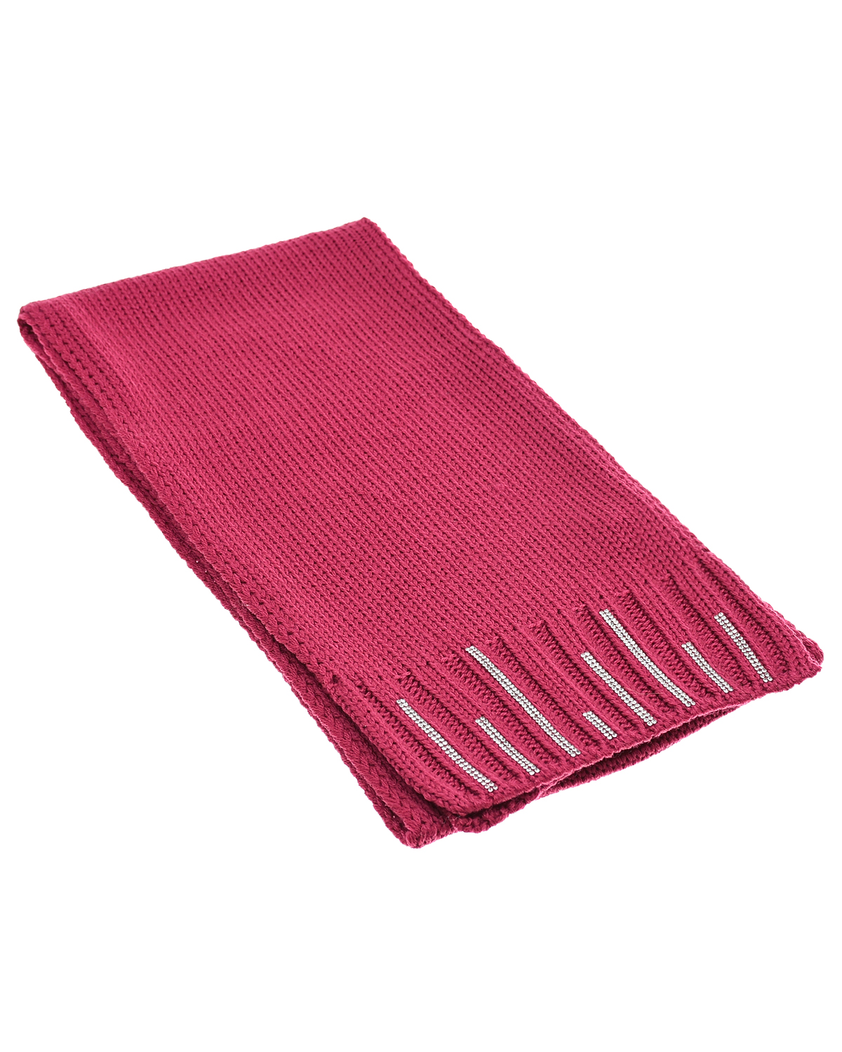 Шерстяной шарф со стразами Joli Bebe детский, размер unica, цвет розовый
