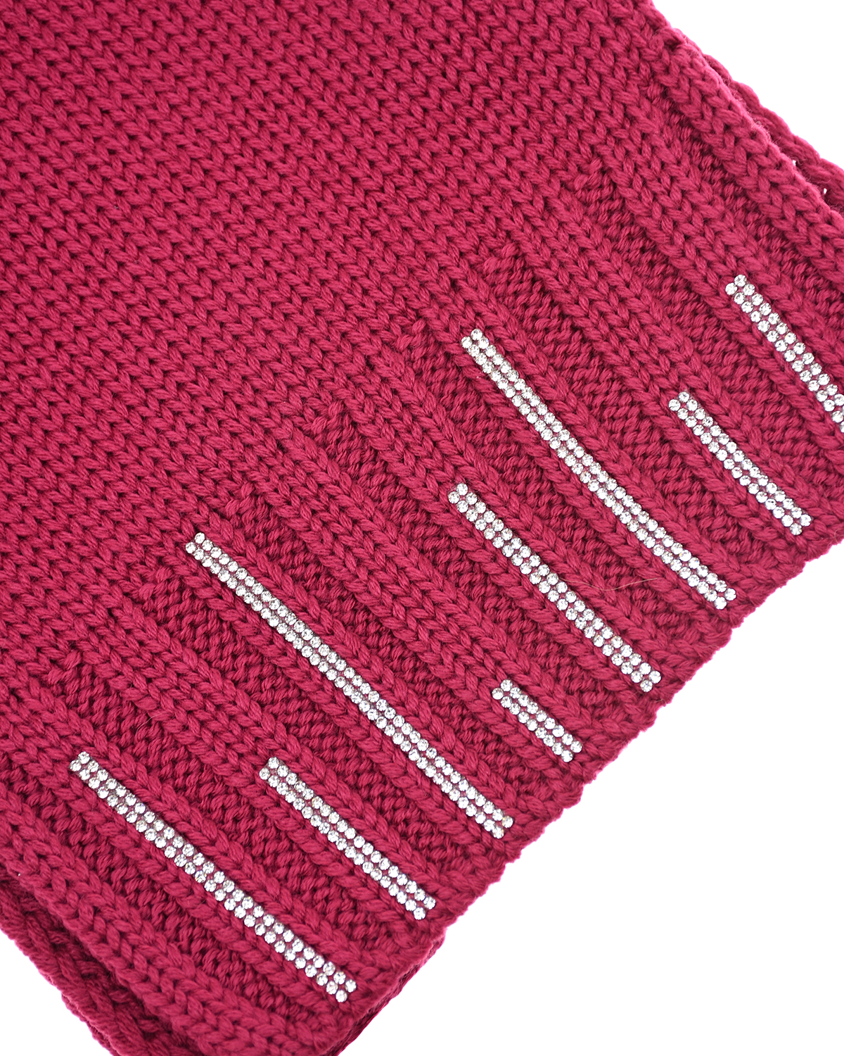Шерстяной шарф со стразами Joli Bebe детский, размер unica, цвет розовый - фото 3