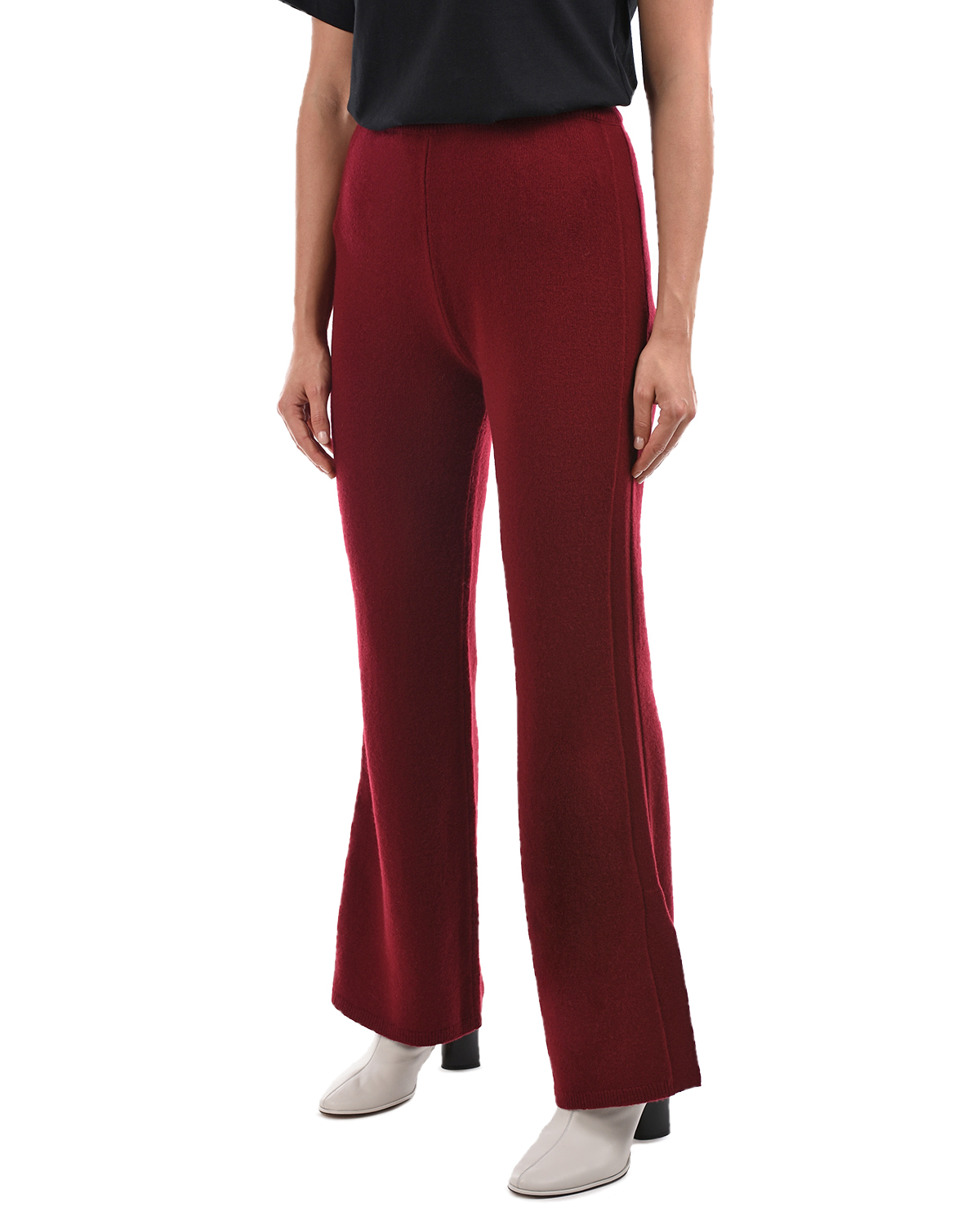 Бордовые брюки из шерсти Joseph, размер 40, цвет фиолетовый - фото 8