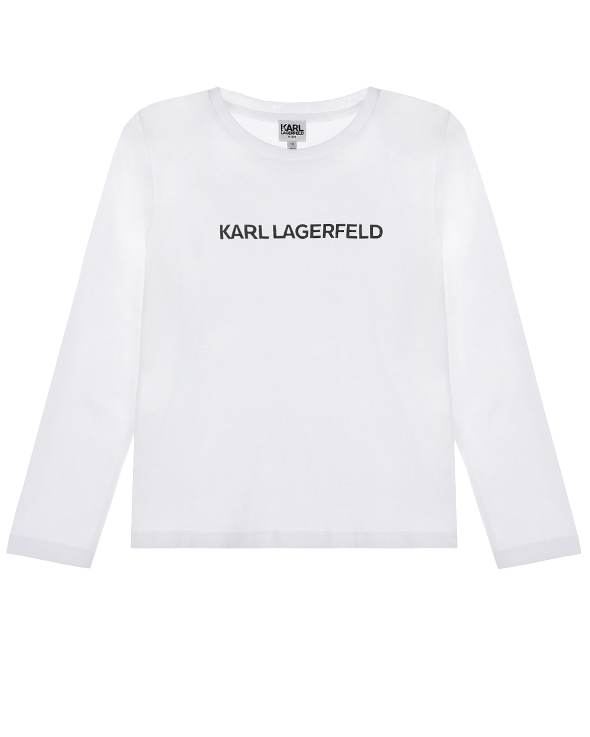 Белая толстовка из хлопка Karl Lagerfeld kids детская, размер 140, цвет белый - фото 1