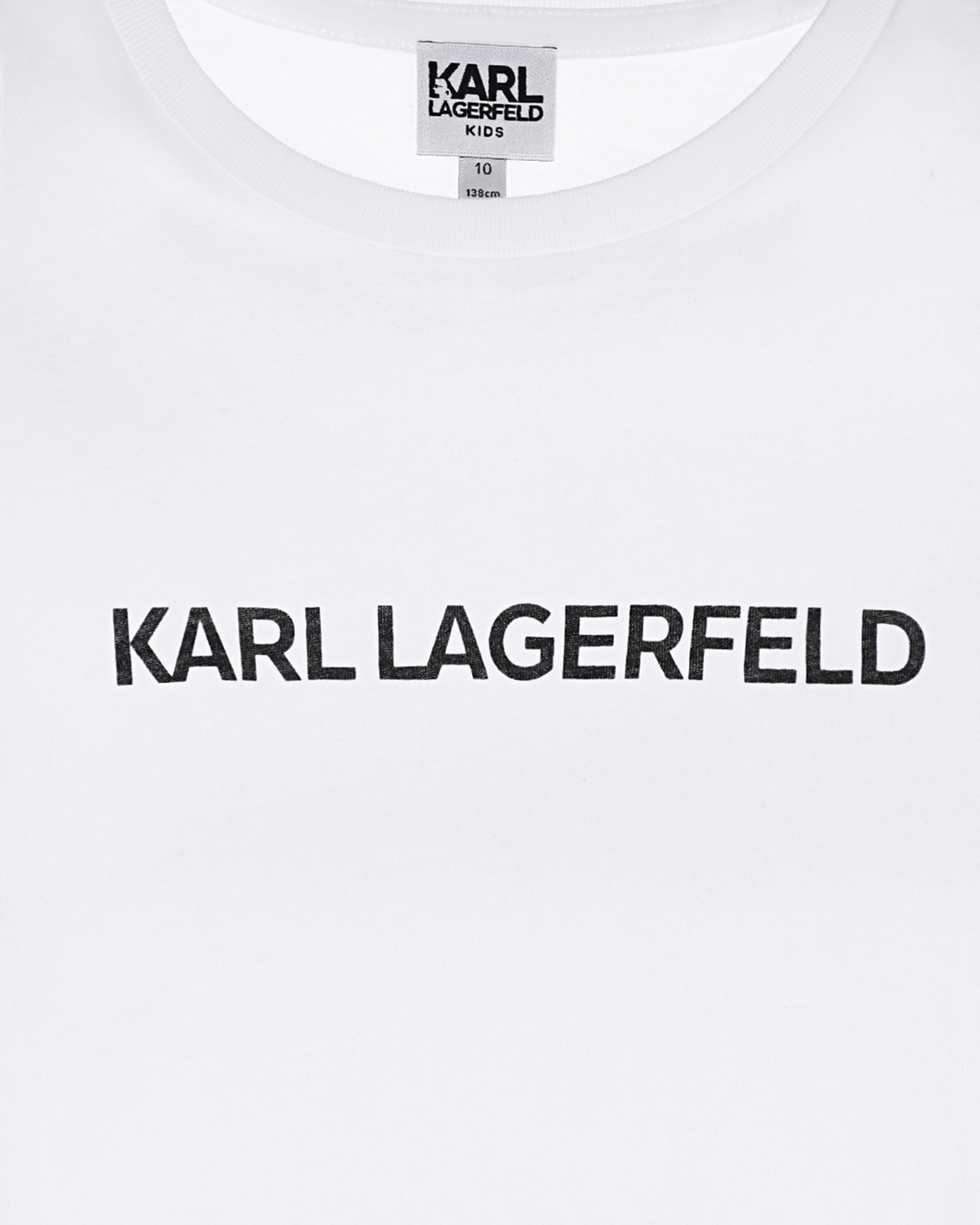 Белая толстовка из хлопка Karl Lagerfeld kids детская, размер 140, цвет белый - фото 3