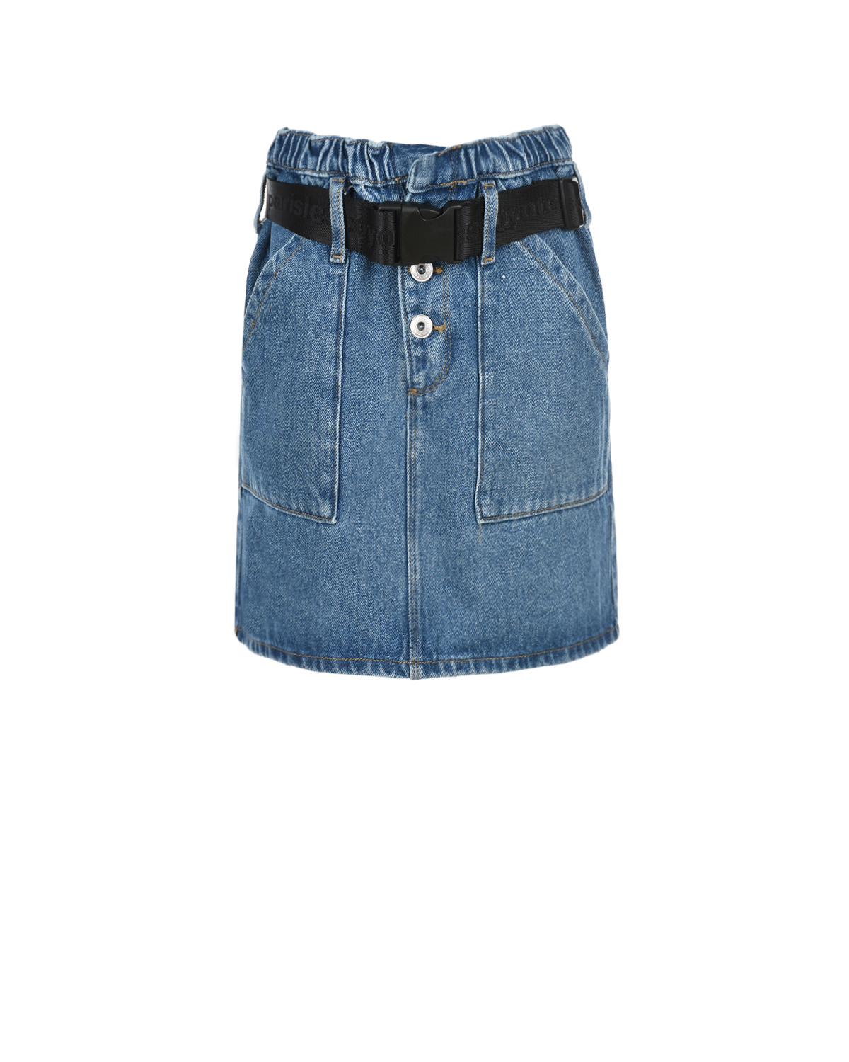 Голубая джинсовая юбка с поясом Les Coyotes de Paris детская