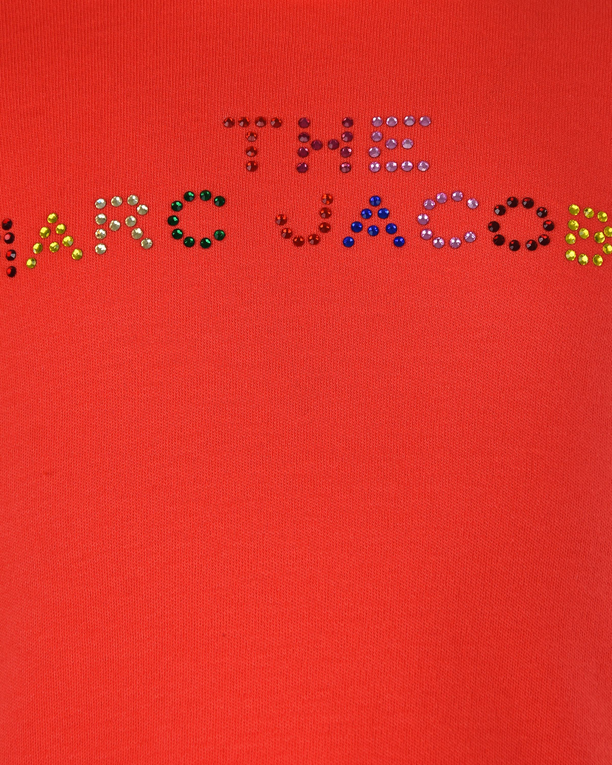 Красное платье с логотипом из страз Little Marc Jacobs детское, размер 110, цвет красный - фото 3