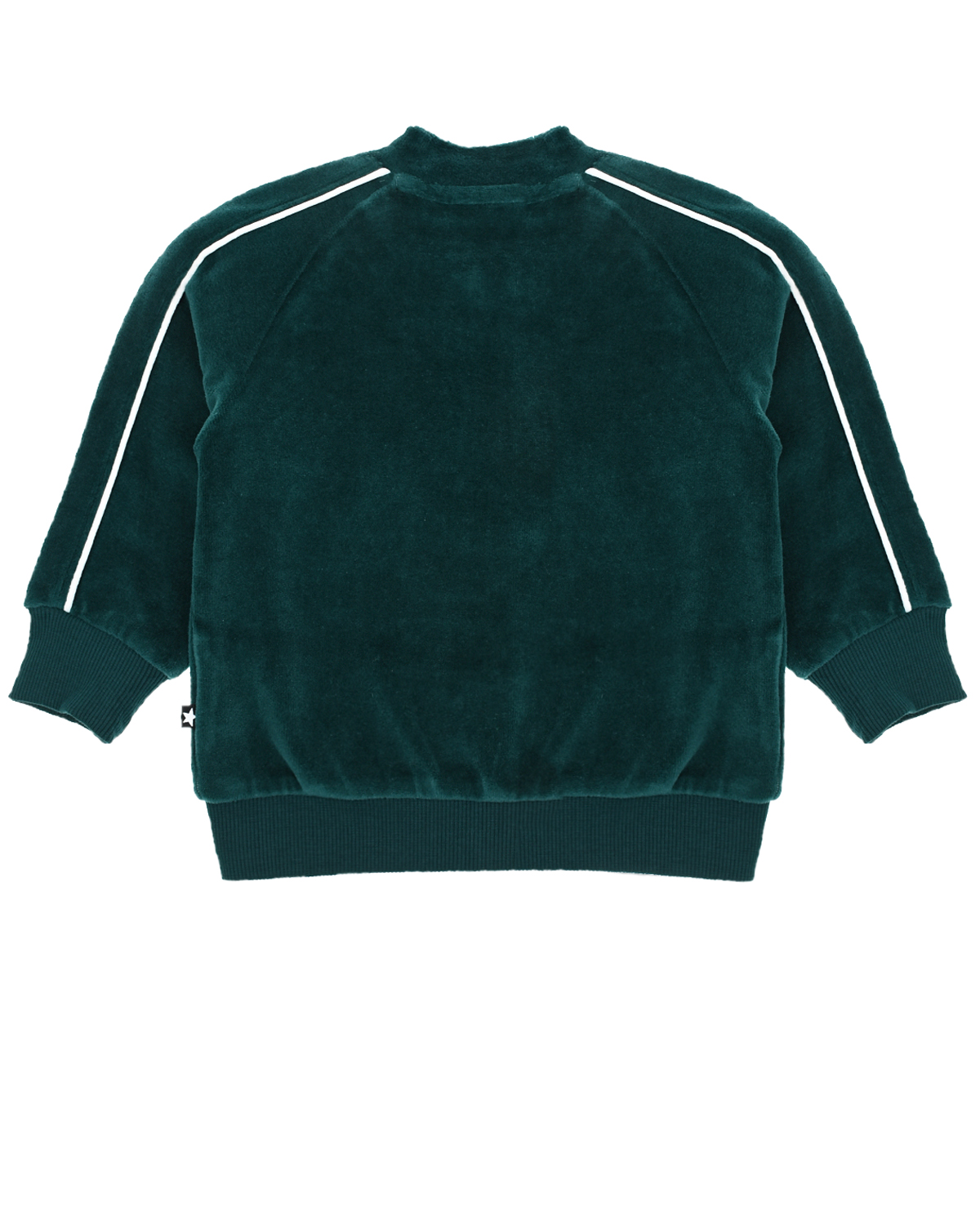 Зеленая спортивная куртка из велюра Molo детская, размер 80, цвет зеленый - фото 2