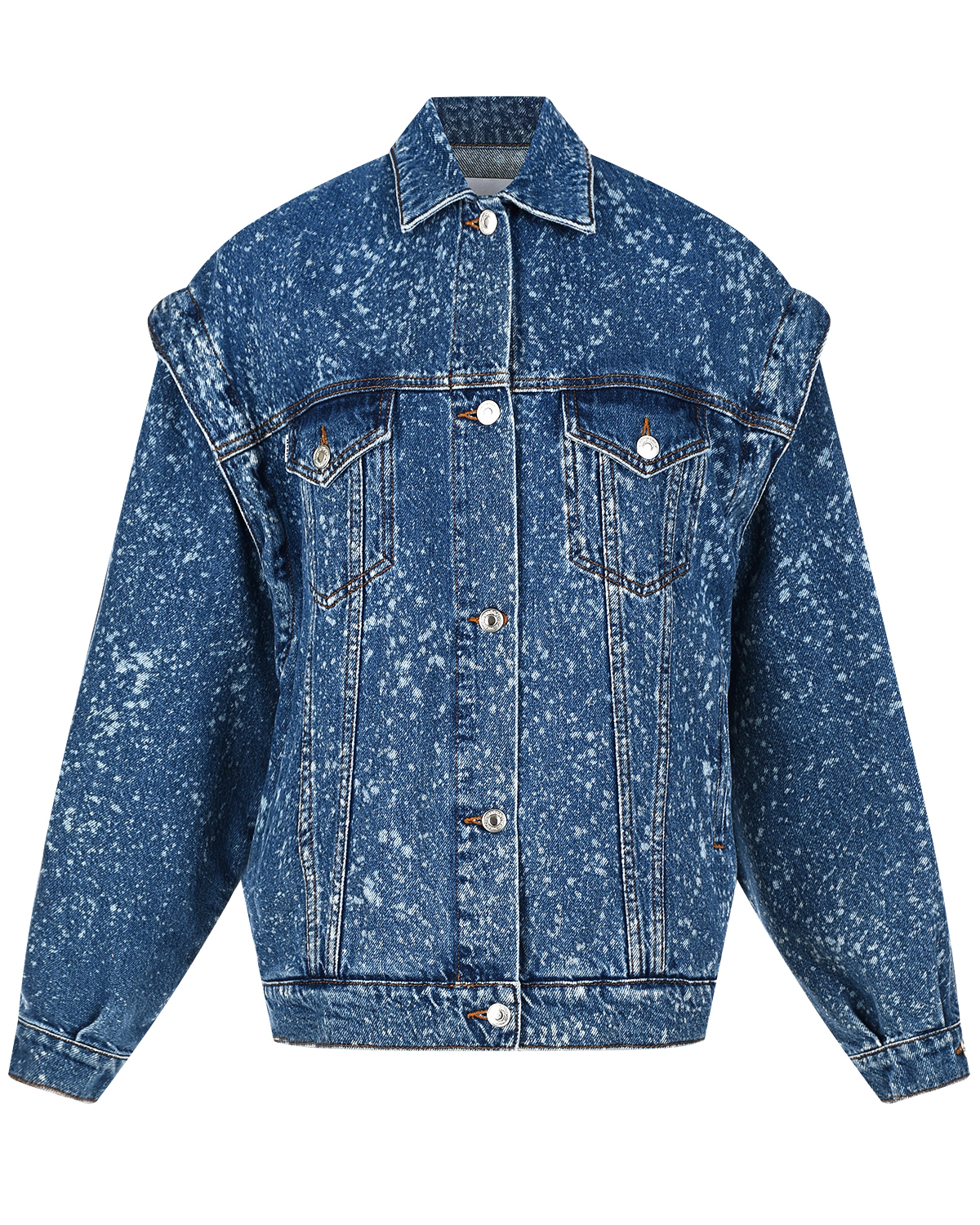 

Джинсовая куртка с воланами MSGM, Голубой, Джинсовая куртка с воланами MSGM