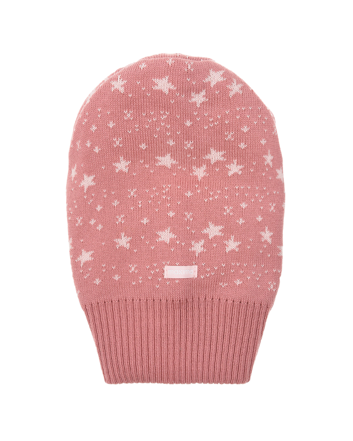 Розовая шапка-шлум с принтом "звездочки" MaxiMo детская, размер 45, цвет розовый - фото 4