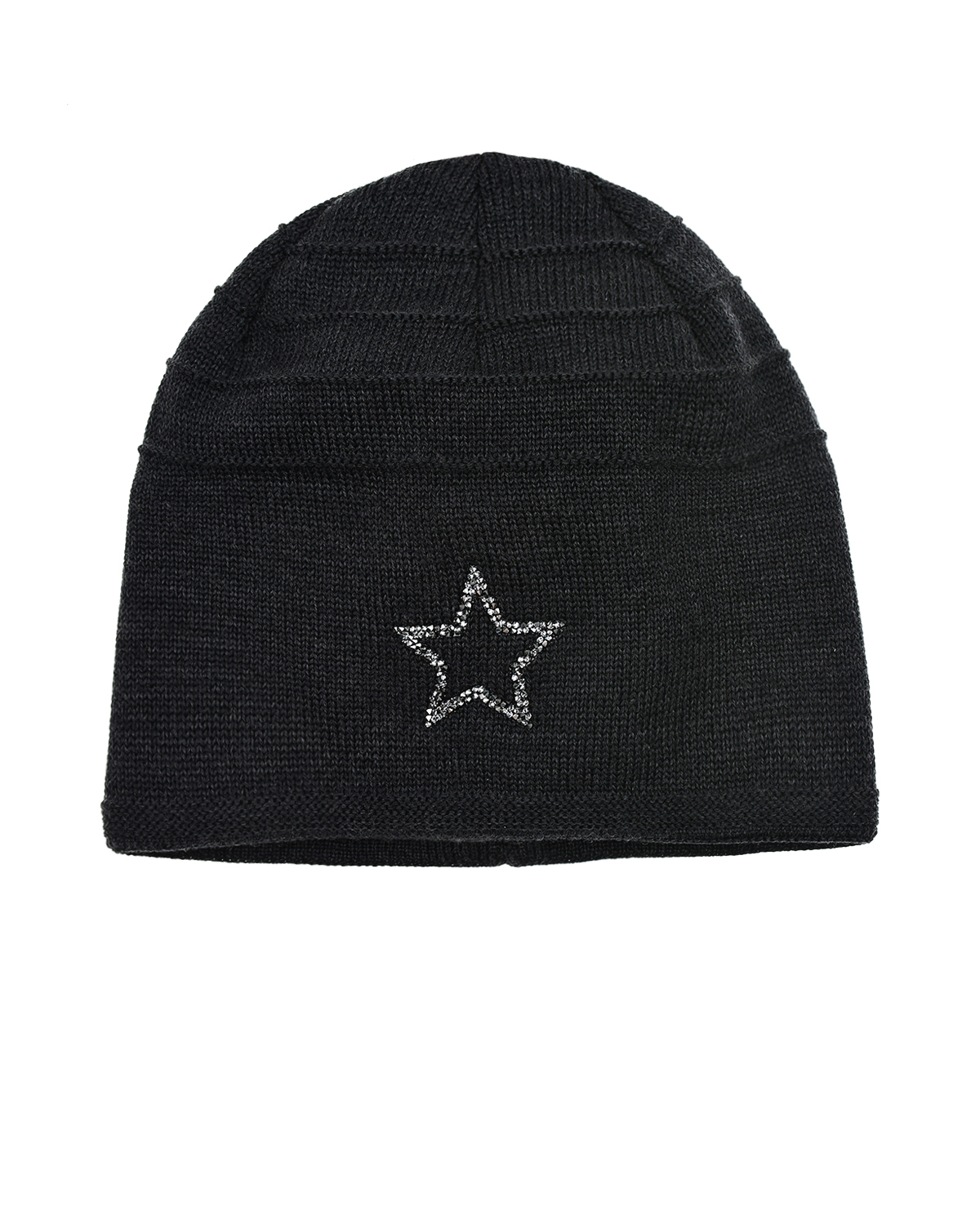 

Темно-серая шапка со звездой из страз MaxiMo, Серый, Темно-серая шапка со звездой из страз MaxiMo