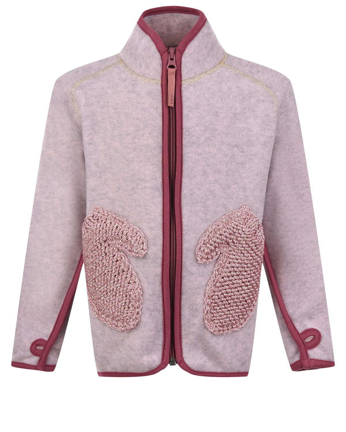 Купить Розовая спортивная куртка из флиса Molo детская, Розовый, 100%полиэстер