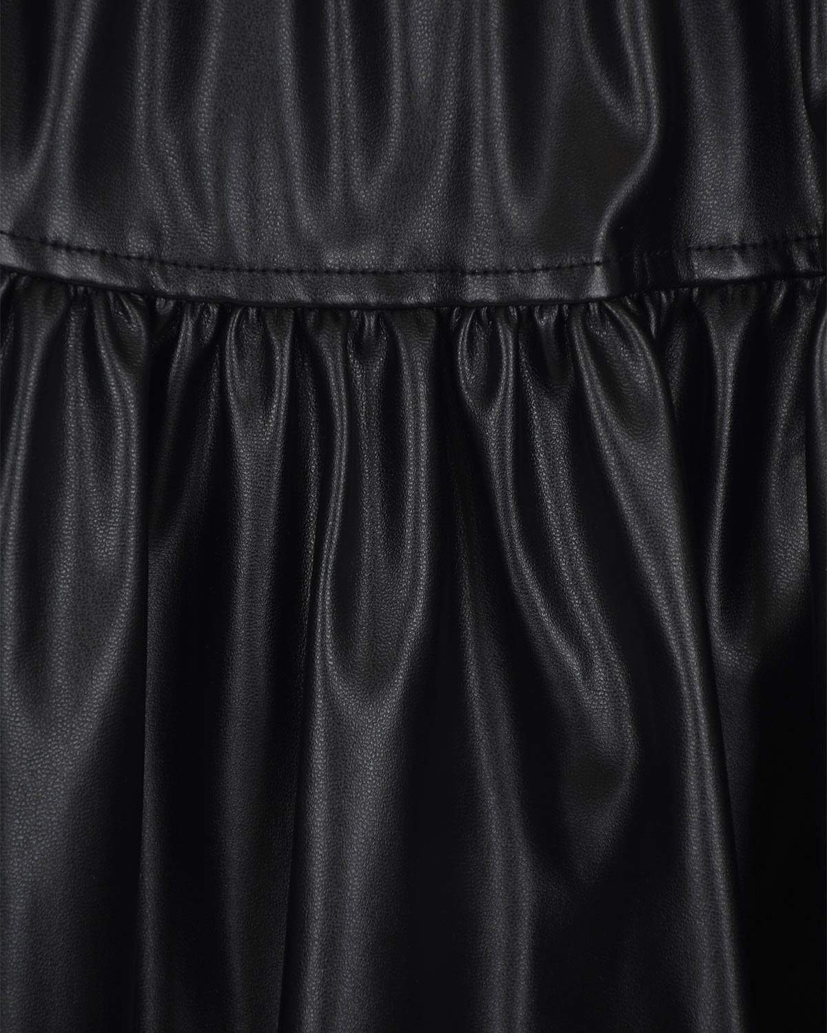 Черная юбка из экокожи Monnalisa детская, размер 128, цвет черный - фото 3