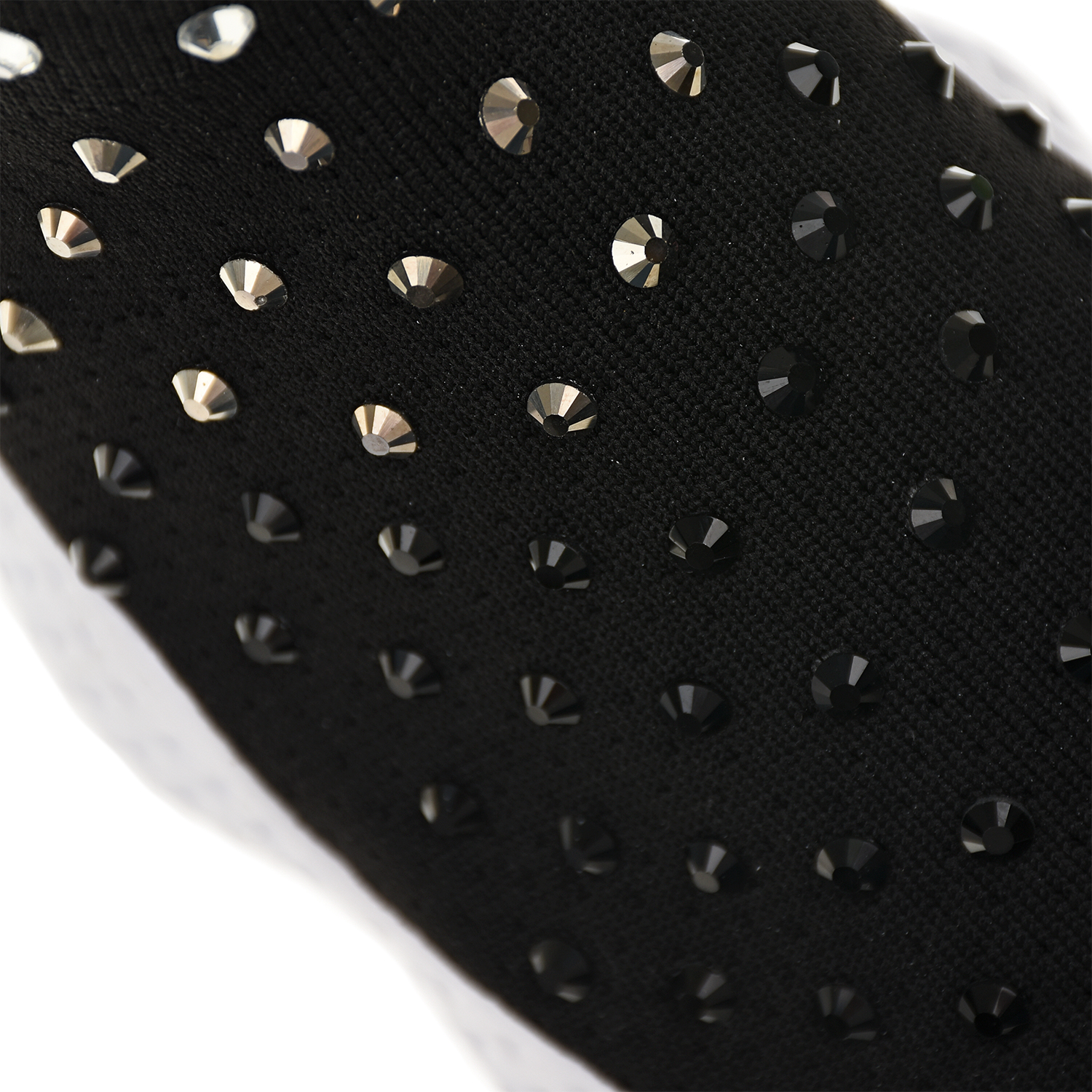 Черные кроссовки-носки с кристаллами Monnalisa детские, размер 37, цвет черный - фото 6