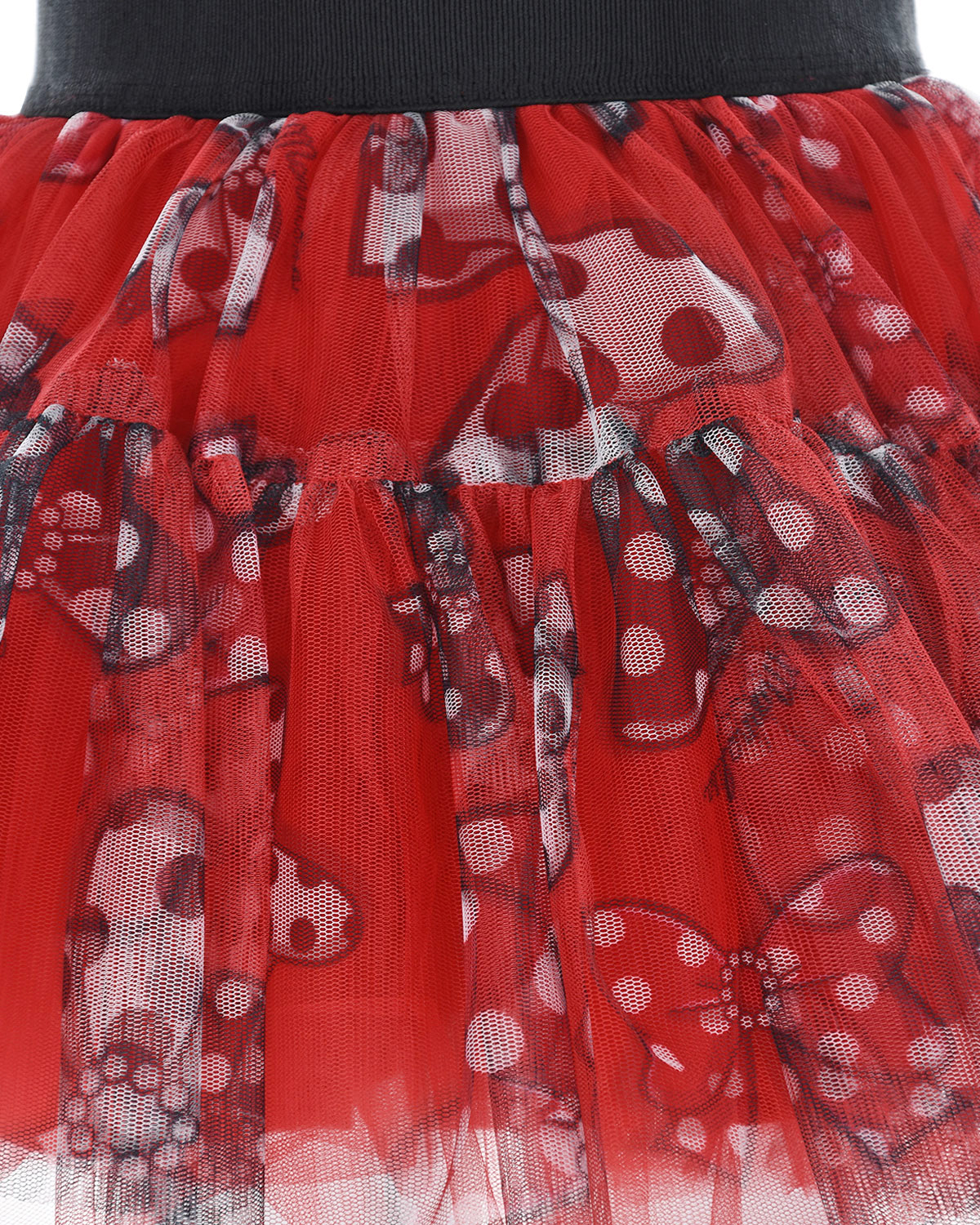 Юбка из фатина с принтом Минни Маус Monnalisa детская, размер 104, цвет красный - фото 3