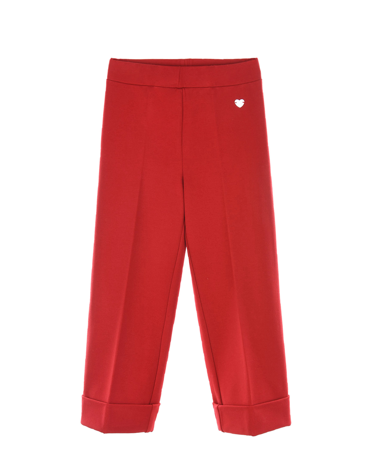 Красные брюки с отворотами Monnalisa детские, размер 104, цвет красный - фото 1