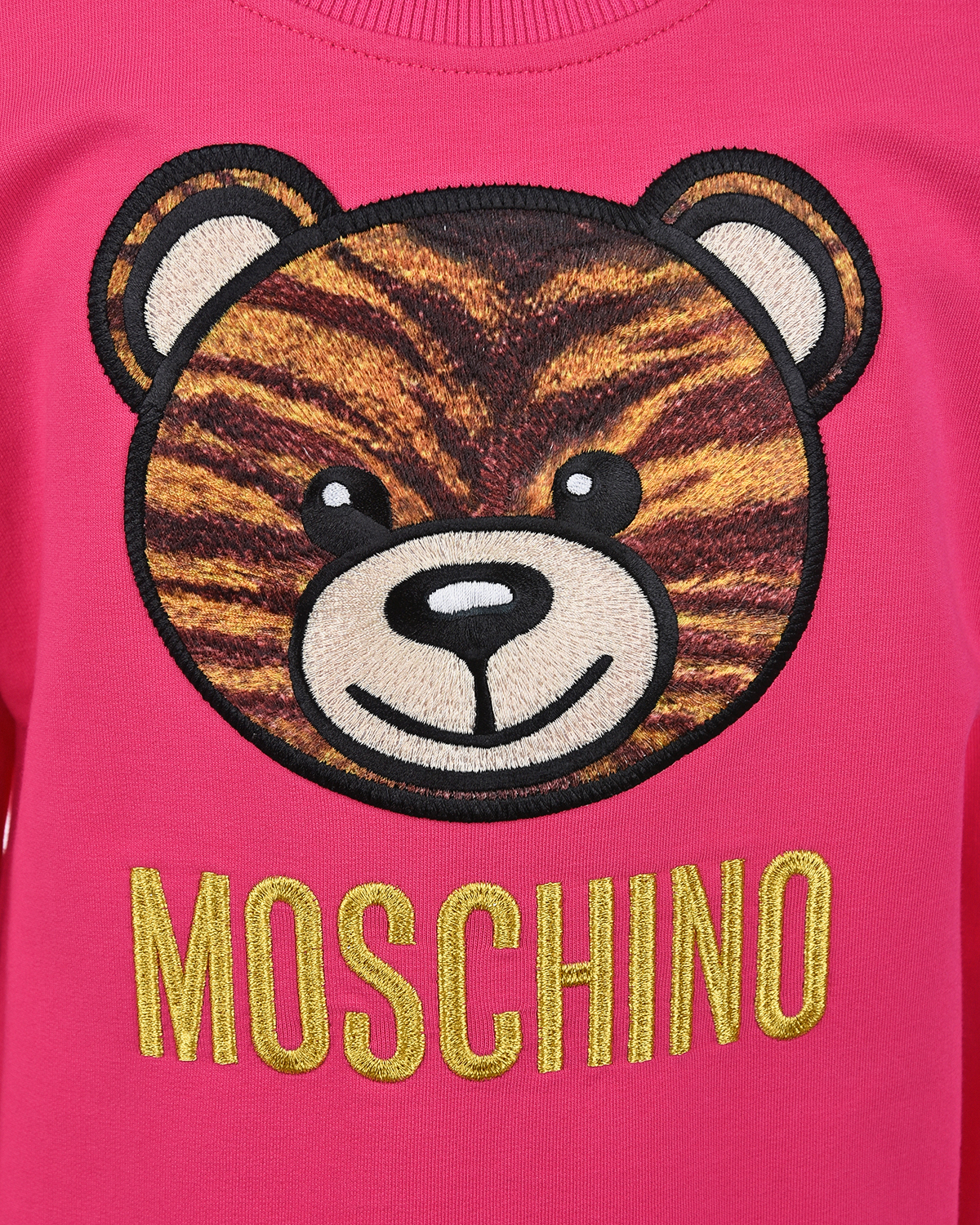 Платье-толстовка цвета фуксии Moschino детское, размер 104 - фото 3