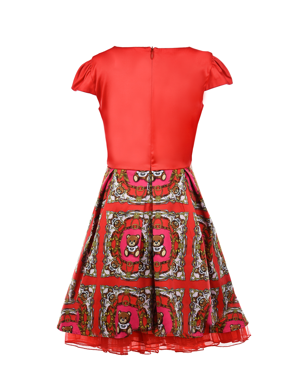 Приталенное платье с широкой юбкой Moschino детское, размер 110, цвет красный - фото 2