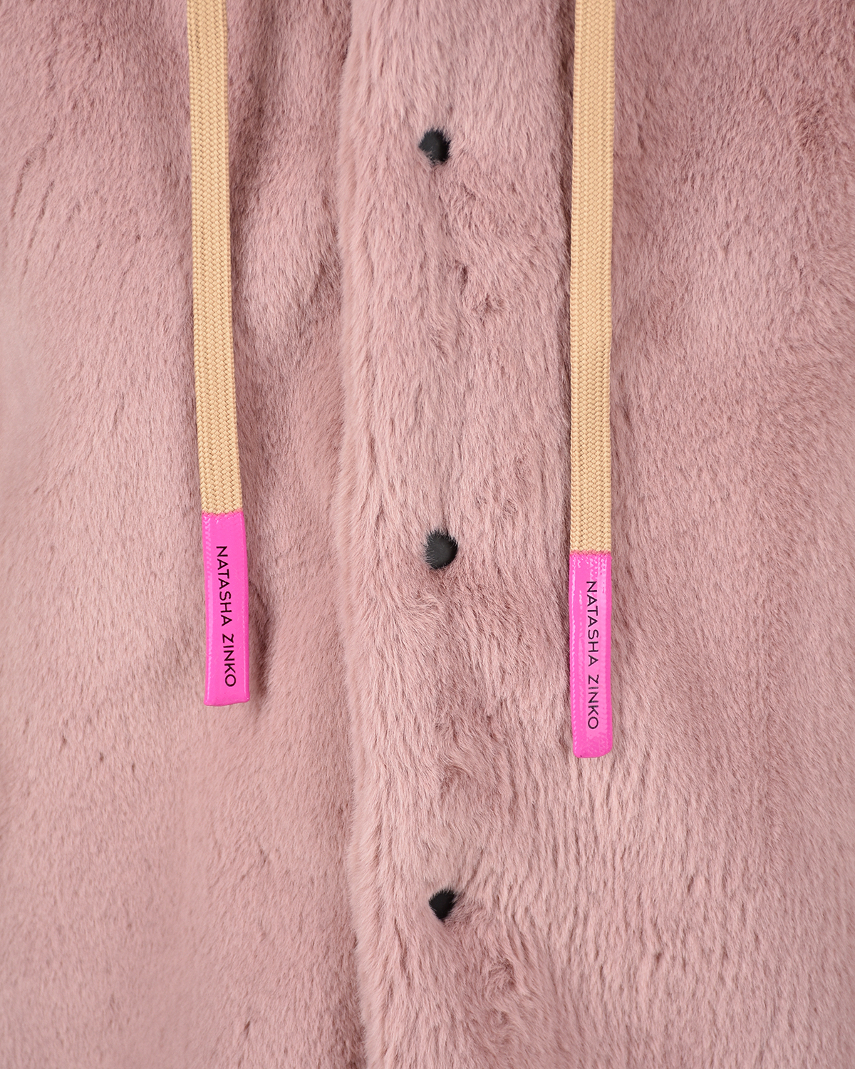 Розовая куртка из эко-меха Natasha Zinko детская, размер 116, цвет розовый - фото 3