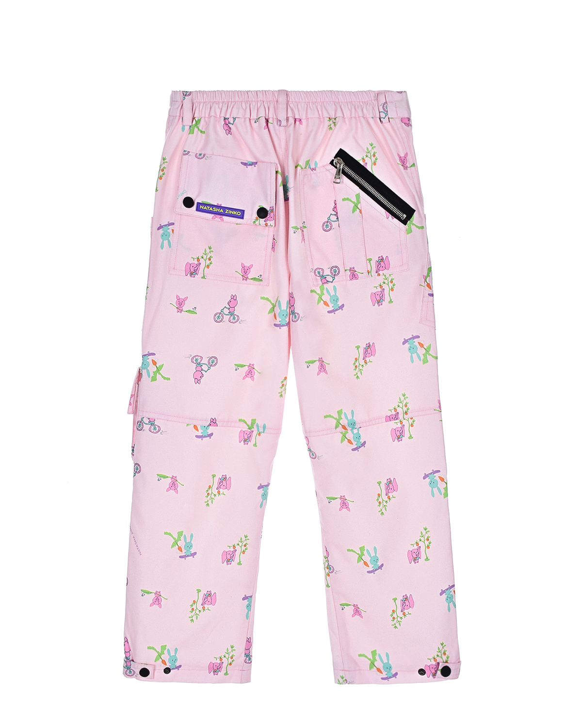 Розовые брюки с карманами карго Natasha Zinko детские, размер 116, цвет розовый - фото 2