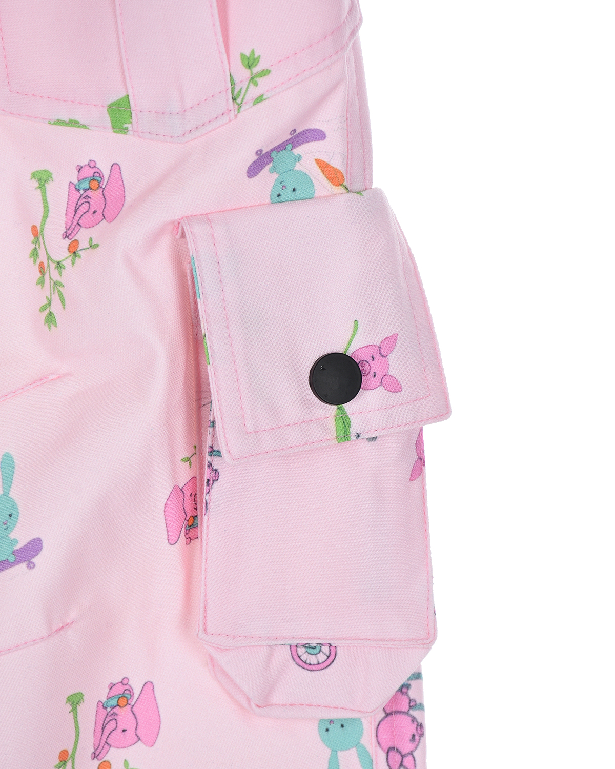 Розовые брюки с карманами карго Natasha Zinko детские, размер 116, цвет розовый - фото 4