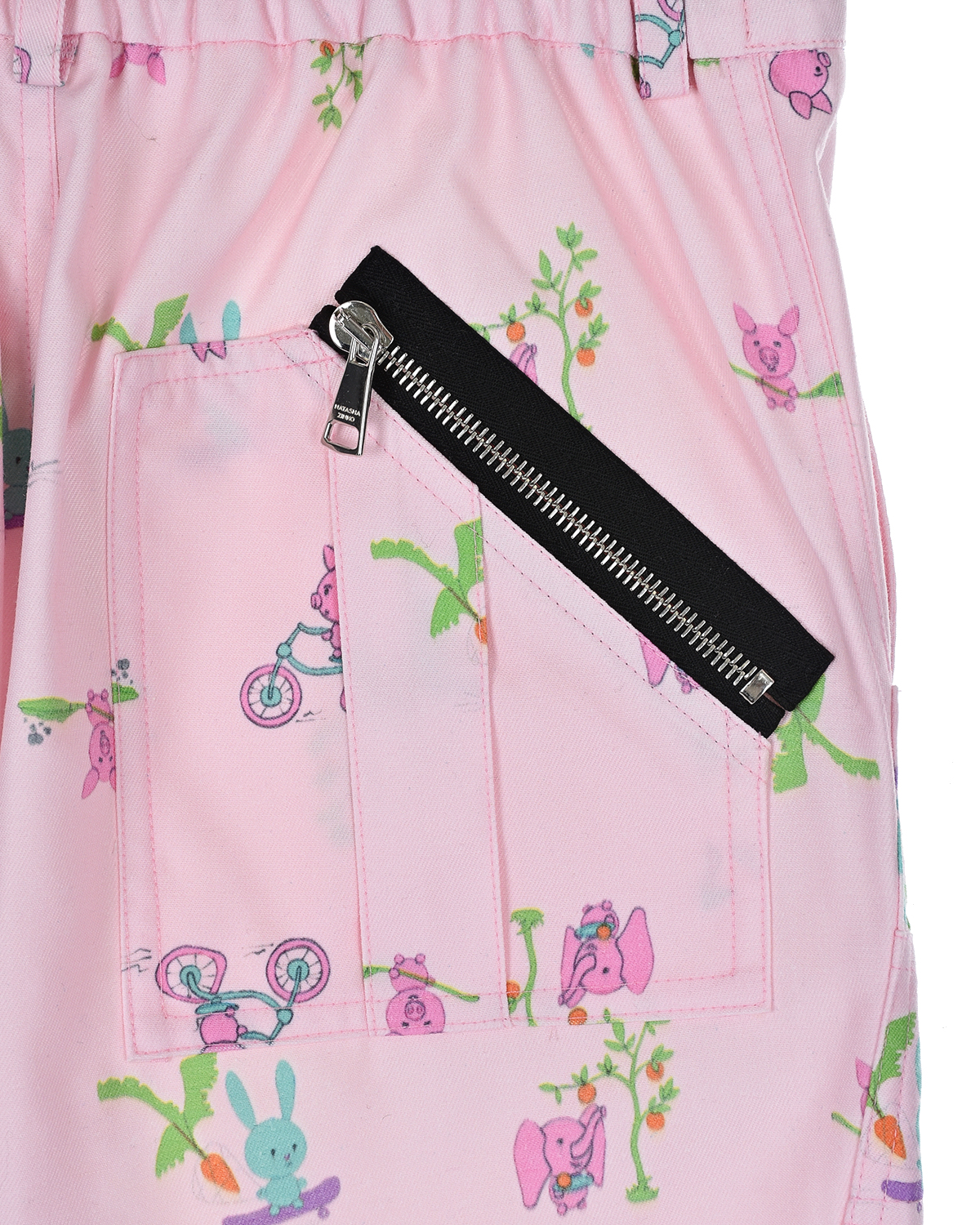 Розовые брюки с карманами карго Natasha Zinko детские, размер 116, цвет розовый - фото 5