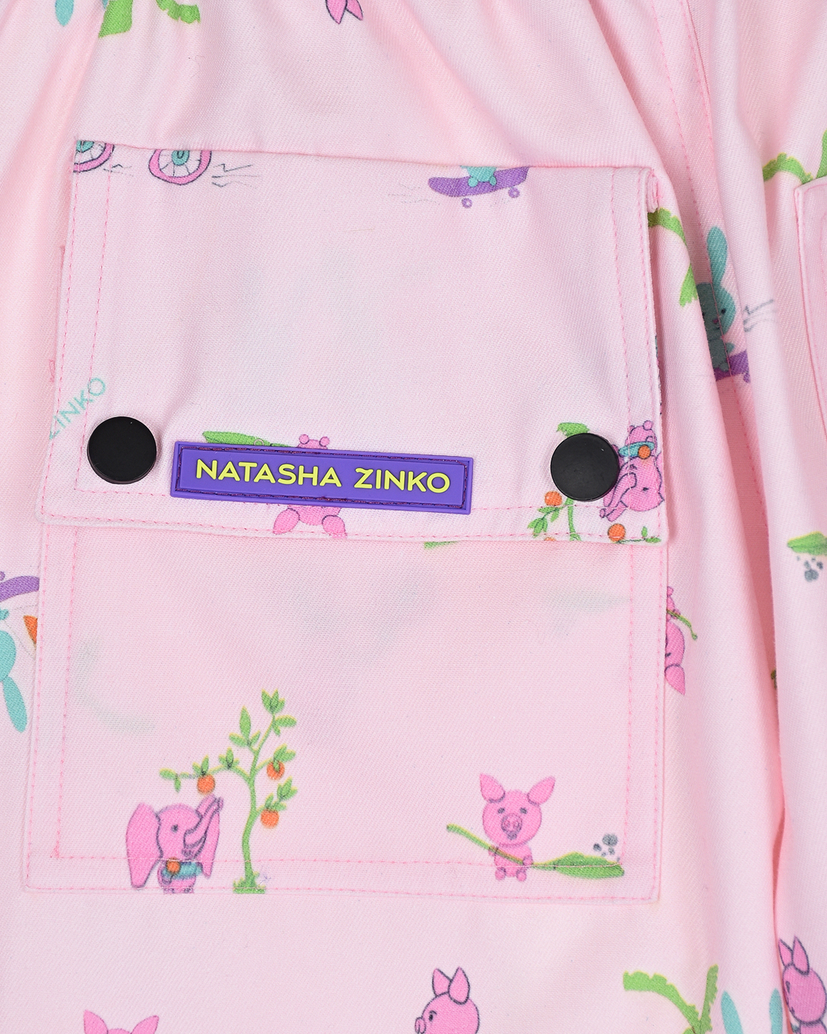 Розовые брюки с карманами карго Natasha Zinko детские, размер 116, цвет розовый - фото 6