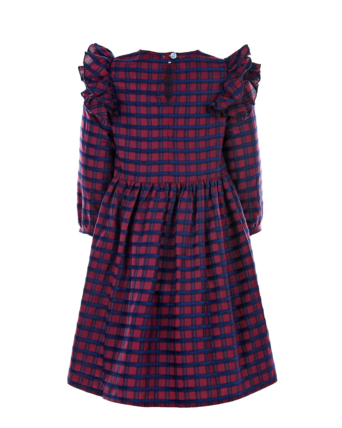 Клетчатое платье с рюшами Paade Mode детское, размер 140, цвет мультиколор - фото 2