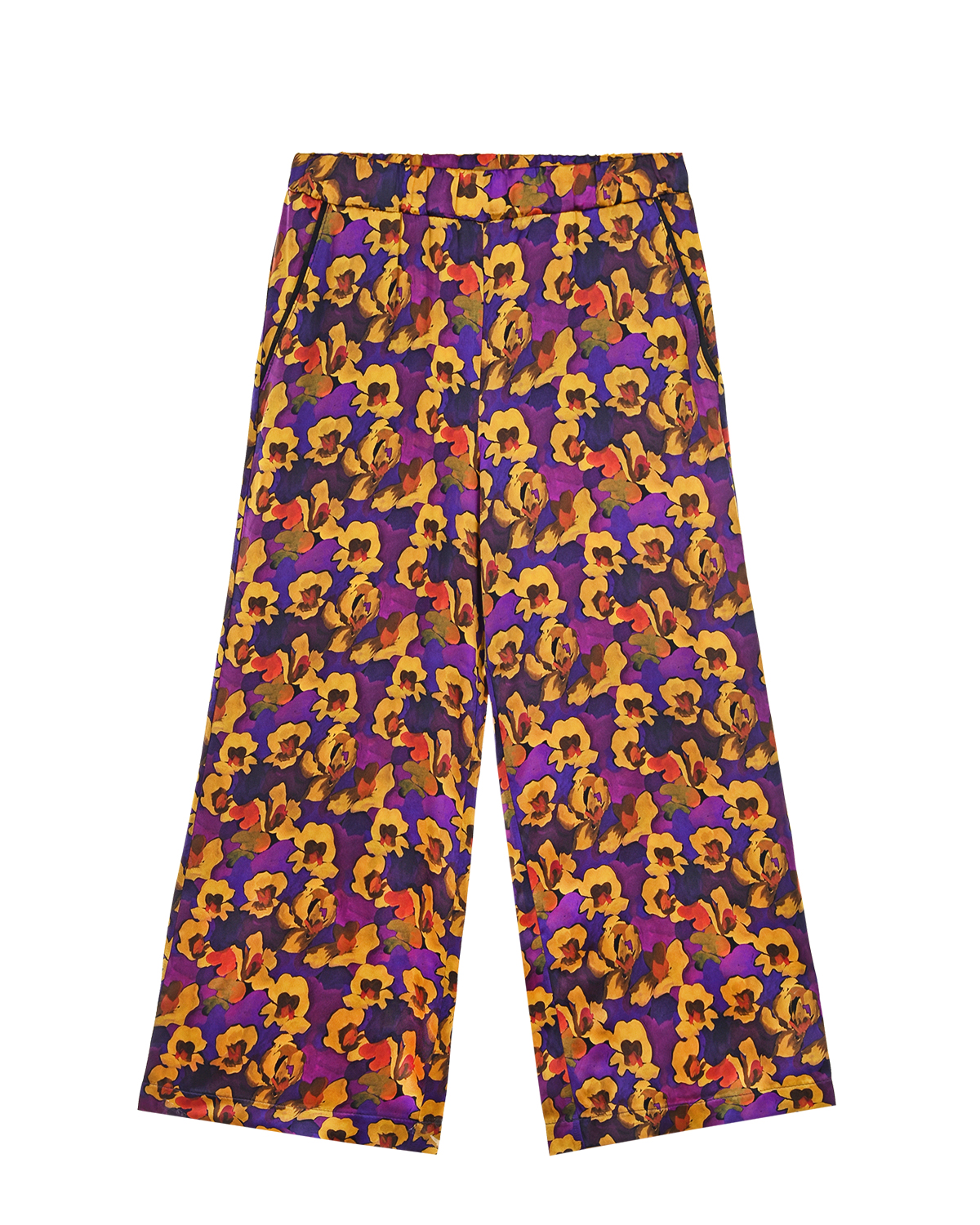 Шелковые брюки с цветочным принтом Paade Mode детские