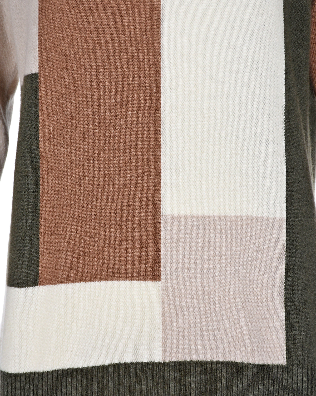 Джемпер из шерсти и кашемира color block Panicale, размер 40, цвет коричневый - фото 6