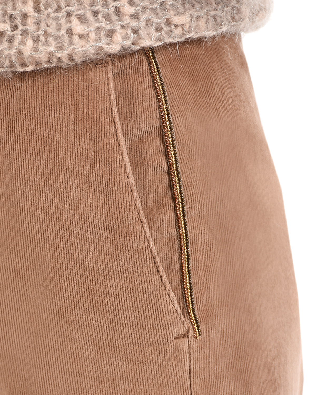 Коричневые брюки из вельвета Panicale, размер 40, цвет коричневый - фото 9