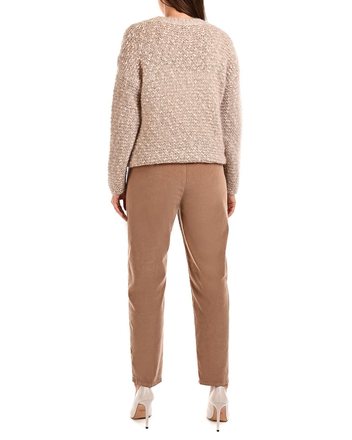 Коричневые брюки из вельвета Panicale, размер 40, цвет коричневый - фото 4