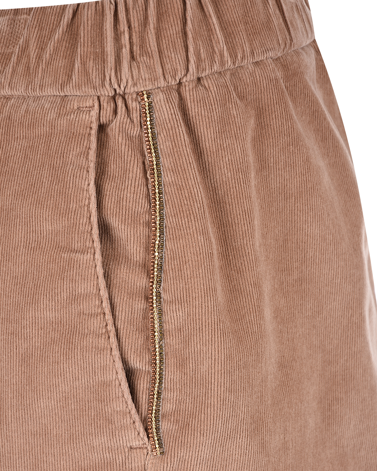 Коричневые брюки из вельвета Panicale, размер 40, цвет коричневый - фото 7