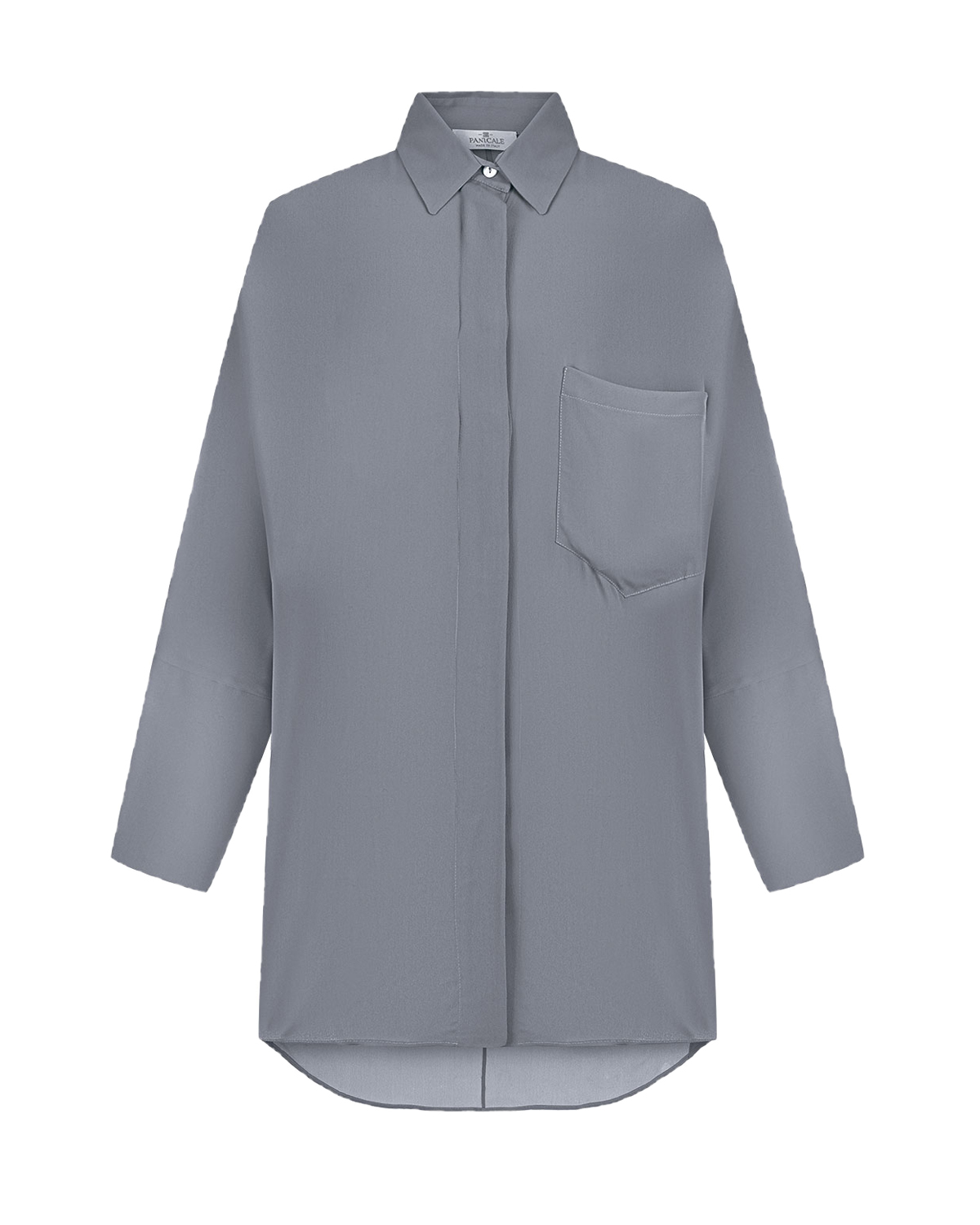 Серая рубашка с асимметричным подолом Panicale, размер 42, цвет серый - фото 1