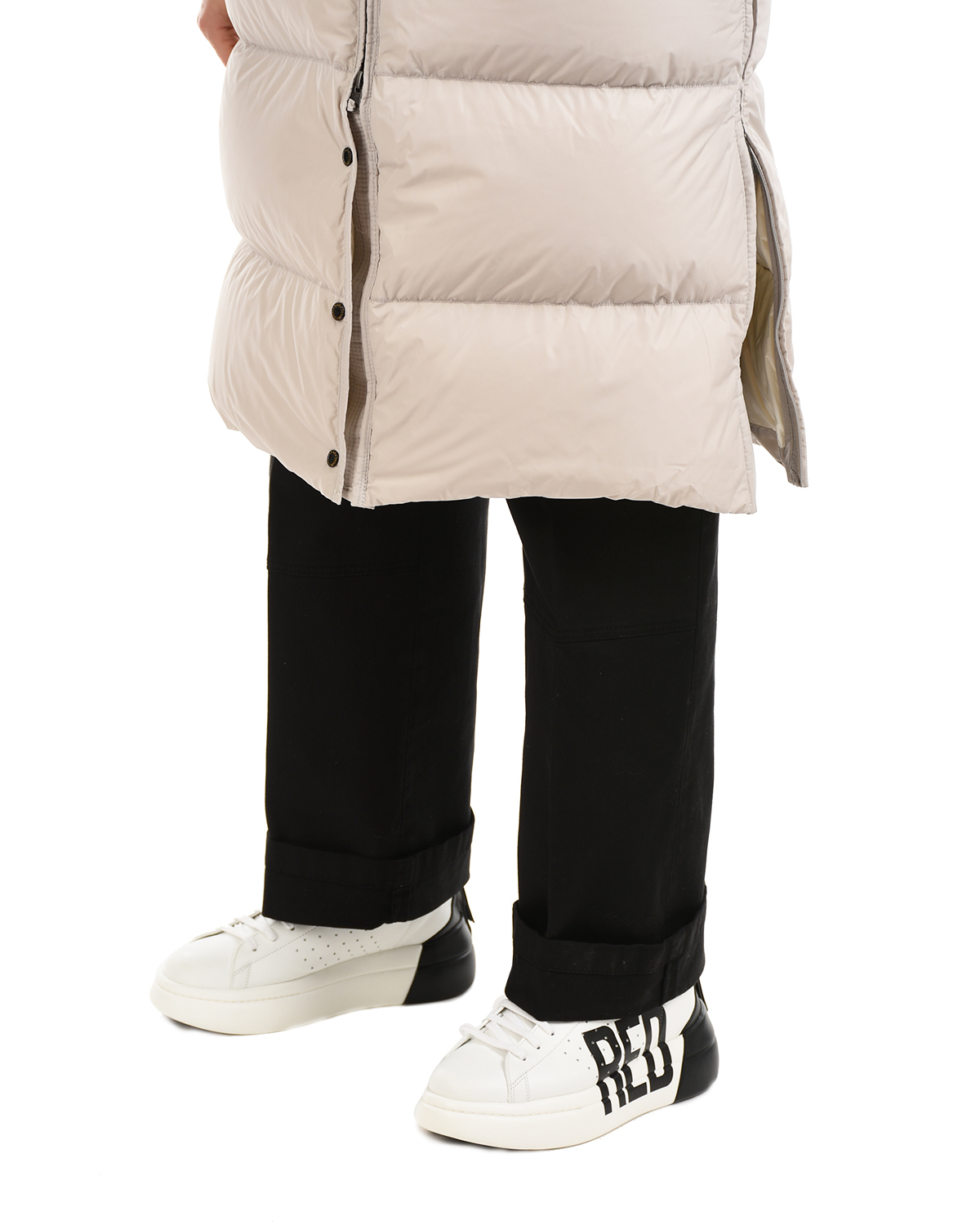 Серое пуховое пальто Parajumpers, размер 40, цвет серый - фото 6