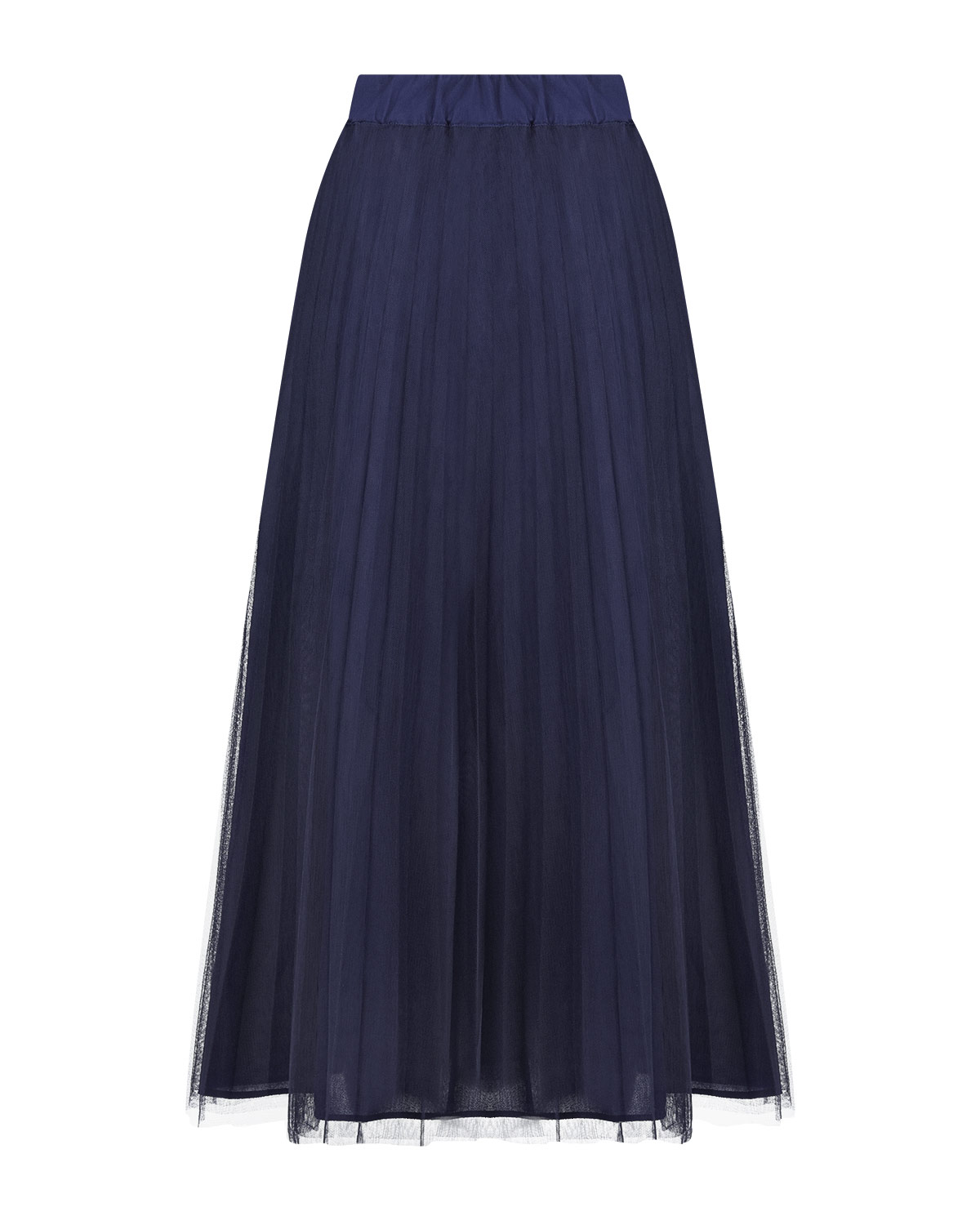 Темно-синяя плиссированная юбка Parosh, размер 40, цвет нет цвета - фото 5