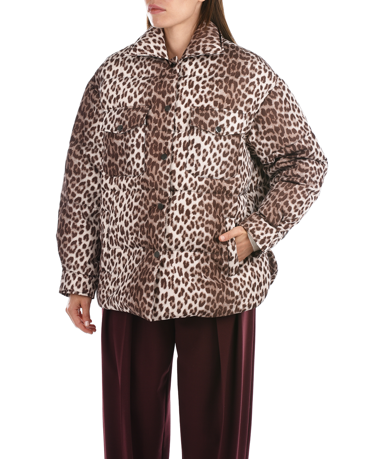 Куртка с леопардовым принтом Parosh, размер 42, цвет мультиколор - фото 8