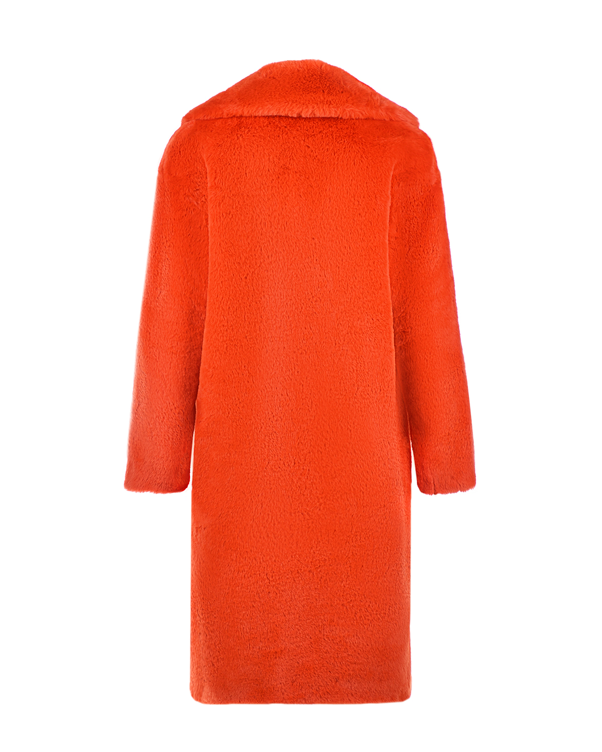 Красное пальто из эко-меха Parosh, размер 40, цвет красный - фото 4